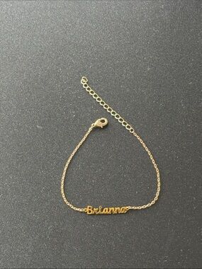 Personalized Gold Name Bracelet - "Brianna"